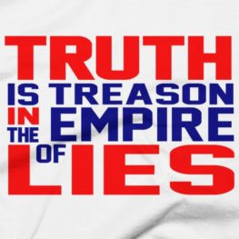 "Truth Is Treason In The Empire Of Lies" Red, White & Blue T-Shirt