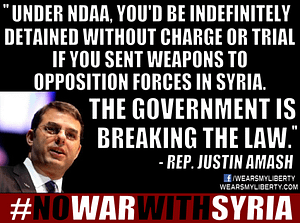 Justin Amash Government Breaking The Law By Arming Syrian Rebels