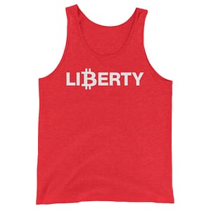 "Bitcoin For Liberty" - Tank - Red Triblend