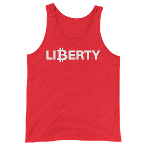 "Bitcoin For Liberty" - Tank - Red-Triblend