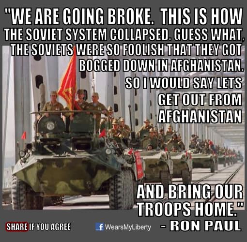 Ron Paul End The War In Afghanistan Bring The Troops Home