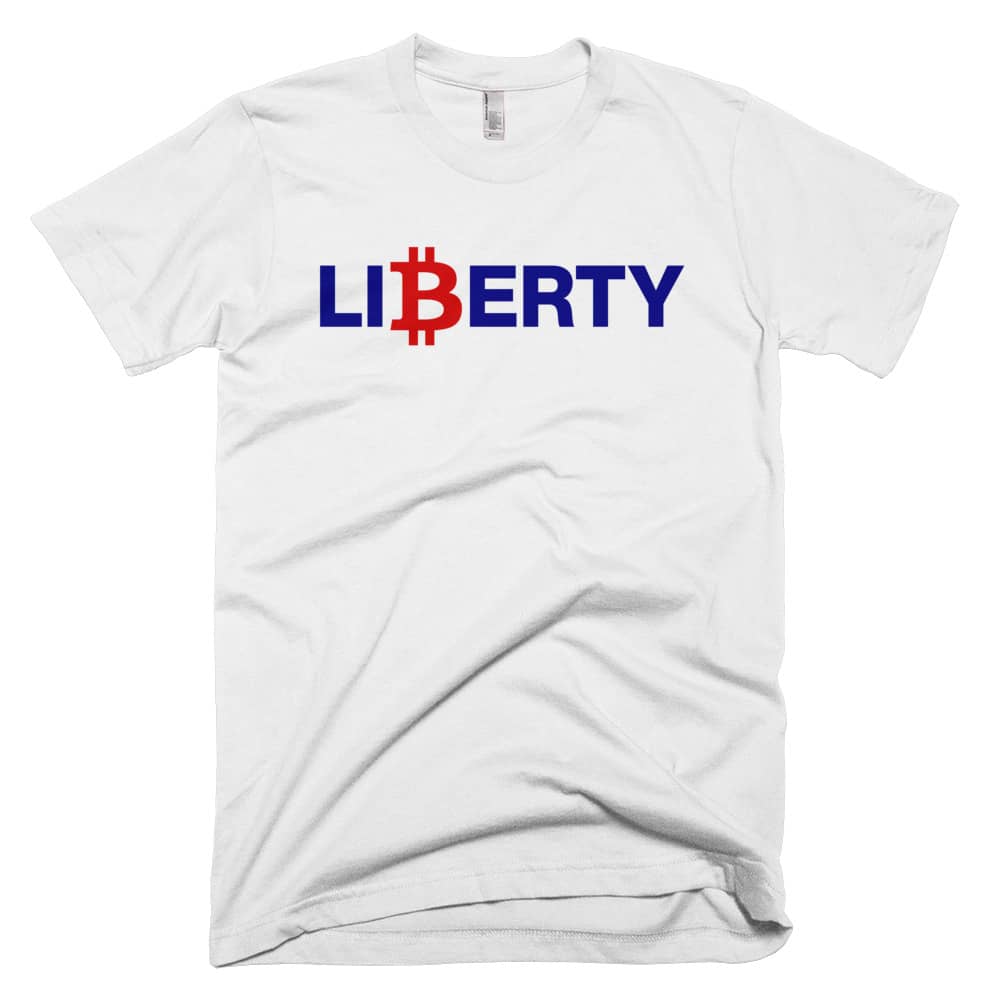 "Bitcoin For Liberty" Red, White & Blue T-Shirt