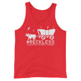 Reckless Bitcoin Lightning Network Pioneer Tank Top - Red-Triblend