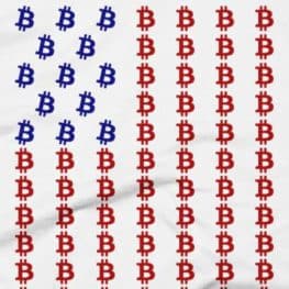 Bitcoin Flag - Red, White & Blue T-Shirt