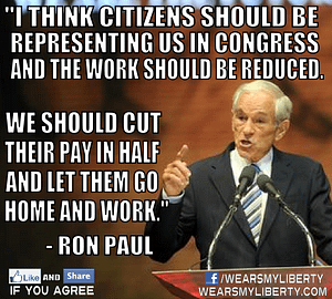 Ron Paul Citizen Congress Cut Congressional Pay In Half