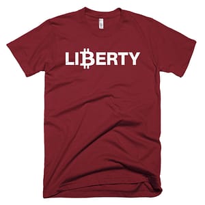 Bitcoin For Liberty T-Shirt - Cranberry