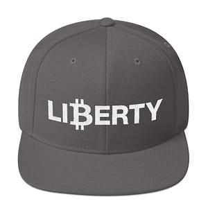Bitcoin For Liberty - Snapback Hat - Asphalt
