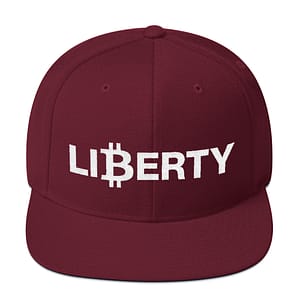 Bitcoin For Liberty - Snapback Hat - Cranberry