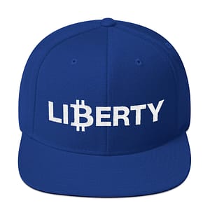 Bitcoin For Liberty - Snapback Hat - Blue