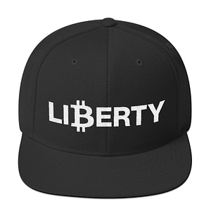 Bitcoin For Liberty Snapback Hat - Black