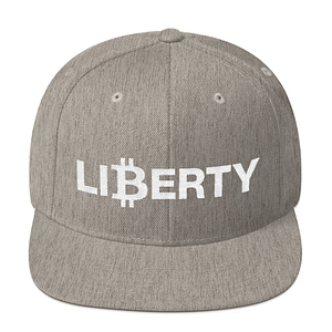 Bitcoin For Liberty - Snapback Hat - Heather Grey