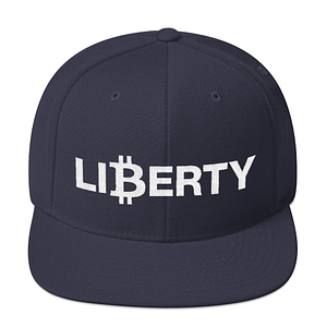 Bitcoin For Liberty - Snapback Hat - Navy