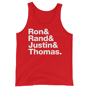 Liberty's Fab Four - Ron Paul - Rand Paul - Justin Amash - Thomas Massie - Tank Top - Red