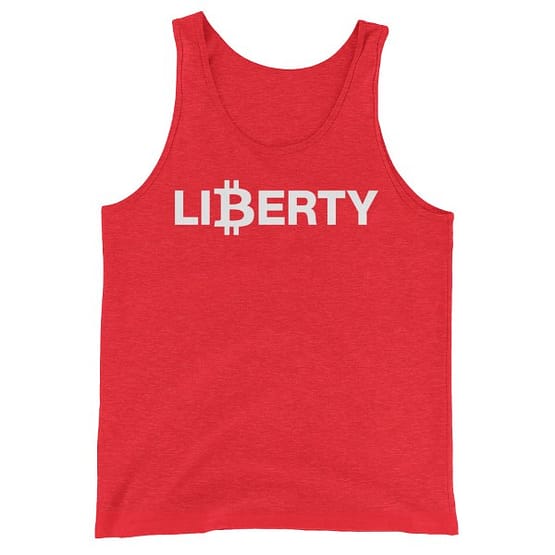 "Bitocin For Liberty" Tanktop -- Red Triblend