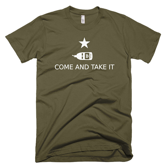 Bitcoin - Come And Take It - Molon Labe - T-Shirt