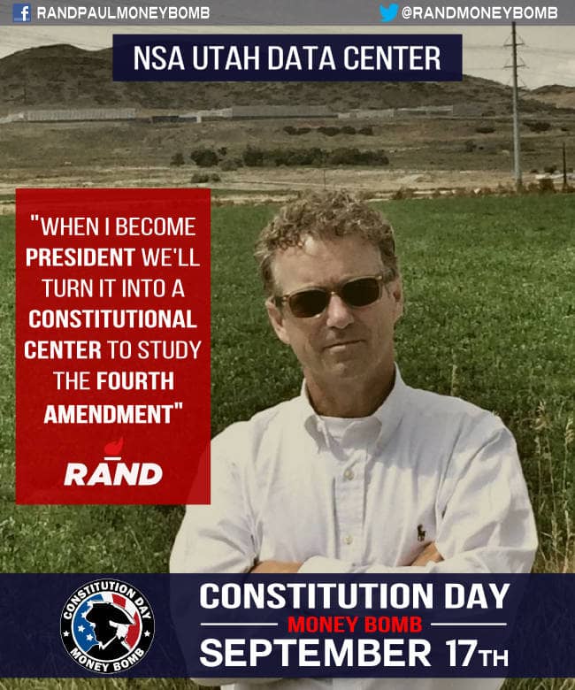 Rand Paul At The NSA Data Center In Utah